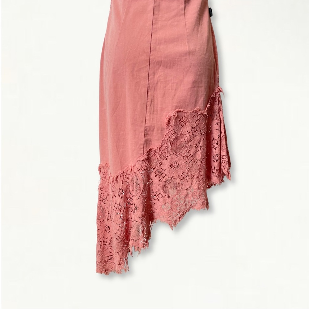 SOLD Vintage Y2K 2000s Moschino Jeans Asymmetrical Tattered Lace Dress - Picture 10 of 16